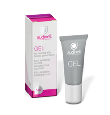 skincare gel for ears in a pink and white box and grey and white bottle