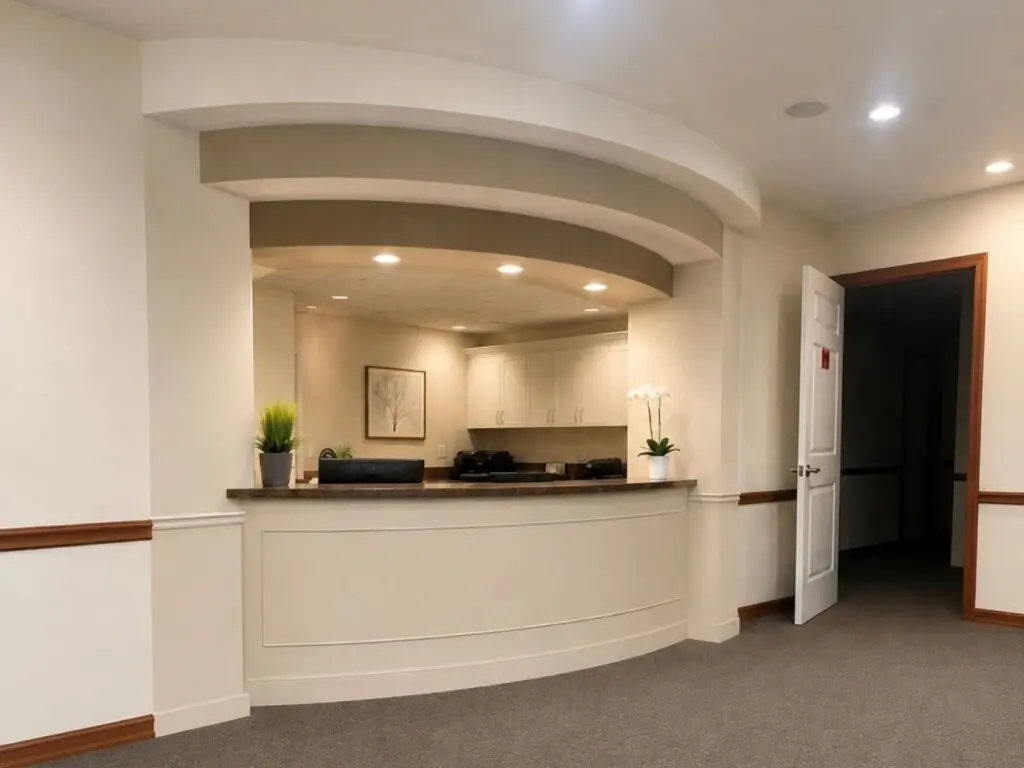 Reception area inside Northumberland Hearing Center