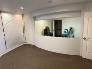 Reception area under construction