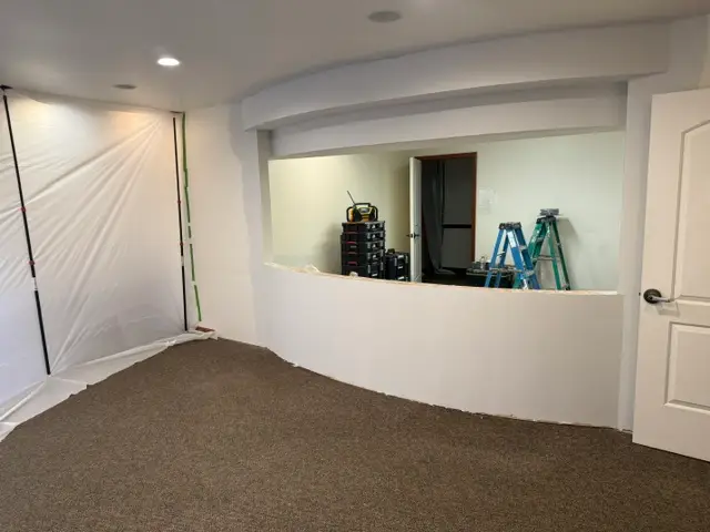 Reception area under construction